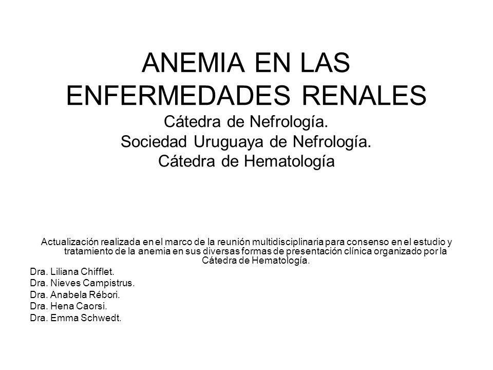 tratamiento de la anemia en enfermedad renal cronica
